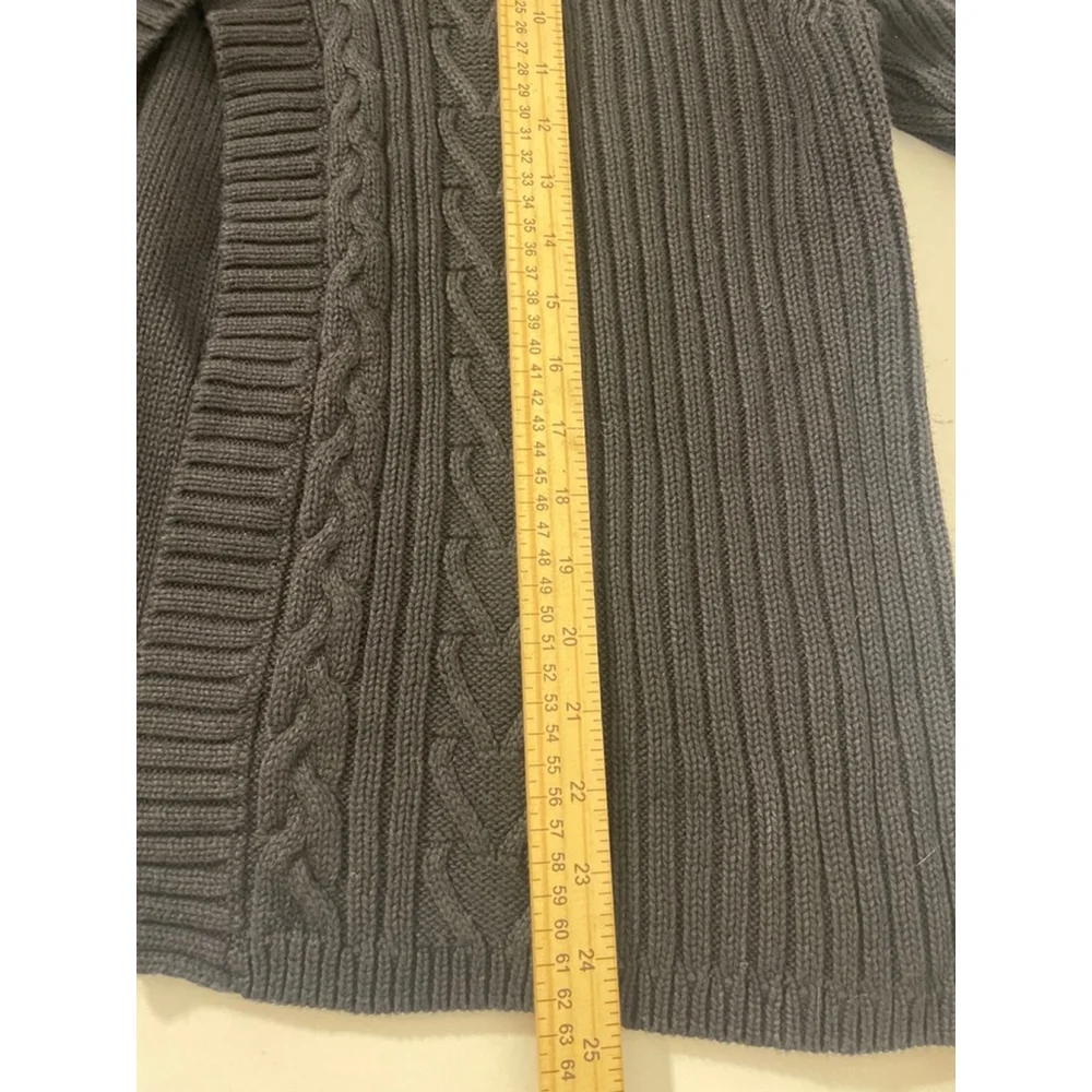 22/24 W Venezia Black Short Sleeve 2 Button Cotton Cardigan Sweater 22/24W Black